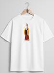 Oversize Çin İmparatoru Fa Mulan Chi-Fu Göğüs Tasarımlı Unisex T-Shirt