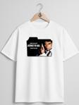 Oversize 007 James Bond Göğüs Tasarımlı Unisex T-Shirt