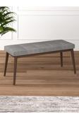Tina Baby Face Modern Ceviz Ahşap Ayak Bench Oturak 90x40, Ayakkabılık Bank, Yatak Ucu Puf