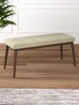 Tina Baby Face Modern Ceviz Ahşap Ayak Bench Oturak 90x40, Ayakkabılık Bank, Yatak Ucu Puf