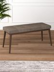 Tina Baby Face Modern Ceviz Metal Ayak Bench Oturak 90x40, Ayakkabılık Bank, Yatak Ucu Puf