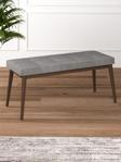 Tina Baby Face Modern Ceviz Metal Ayak Bench Oturak 90x40, Ayakkabılık Bank, Yatak Ucu Puf