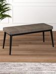 Tina Baby Face Modern Siyah Ahşap Ayak Bench Oturak 90x40, Ayakkabılık Bank, Yatak Ucu Puf