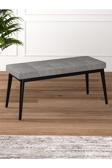 Tina Baby Face Modern Siyah Ahşap Ayak Bench Oturak 90x40, Ayakkabılık Bank, Yatak Ucu Puf