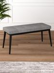 Tina Baby Face Modern Siyah Ahşap Ayak Bench Oturak 90x40, Ayakkabılık Bank, Yatak Ucu Puf