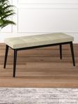 Tina Baby Face Modern Siyah Ahşap Ayak Bench Oturak 90x40, Ayakkabılık Bank, Yatak Ucu Puf