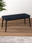 Tina Baby Face Modern Siyah Metal Ayak Bench Oturak 90x40, Ayakkabılık Bank, Yatak Ucu Puf