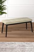 Tina Baby Face Modern Siyah Metal Ayak Bench Oturak 90x40, Ayakkabılık Bank, Yatak Ucu Puf