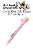 Işıklı Deniz Kızı Uçlu Kalem 0.7 1 Adet Denizkızı Başlıklı Versatil Kalem Süslü Silikonlu Hediyelik Kalem
