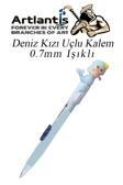 Işıklı Deniz Kızı Uçlu Kalem 0.7 1 Adet Denizkızı Başlıklı Versatil Kalem Süslü Silikonlu Hediyelik Kalem