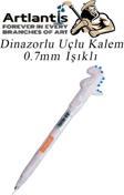 Işıklı Dinazor Uçlu Kalem 0.7 1 Adet Dinazor Başlıklı Versatil Kalem Süslü Silikonlu Hediyelik Kalem