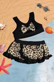 Beniizle Fiyonk Detaylı Kız Çocuk Siyah Mayo Bikini Takım
