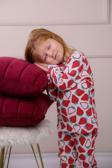 Beniizle Çilek Desenli %100 Pamuk Kız Çocuk Pijama Takım
