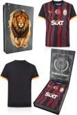 Galatasaray Orijinal 2024/25 Alternatif Siyah Taraftar Forma Aslan Baskılı Hediyelik Ahşa