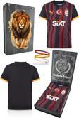 Galatasaray Orijinal Lisanslı 2024/25 Alternatif Siyah Taraftar Forma Spor Bileklik Set Ahşap Kutu