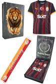 Galatasaray Orijinal Lisanslı 2024/25 Alternatif Siyah Taraftar Forma + Şal Kaşkol Set He