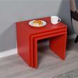 Adore Mobilya Triple Zigon Sehpa Shp-103-kk-1 Kırmızı