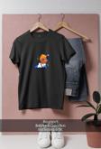 Oversize Mini Dalgıç Ve Kalp  Tasarımlı Unisex T-Shirt