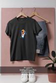 Oversize Mutlu Mini Dalgıç  Tasarımlı Unisex T-Shirt