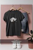 Oversize Kömür Madeni  Tasarımlı Unisex T-Shirt