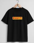Oversize Prelli Lastik Göğüs Tasarımlı Unisex T-Shirt