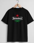 Oversize Heineken Logo, Heineken International Bee Göğüs Tasarımlı Unisex T-Shirt