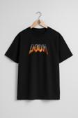 Oversize Doom 3 Bfg Göğüs Tasarımlı Unisex T-Shirt