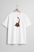 Oversize Ankylosaurus D-Structs Göğüs Tasarımlı Unisex T-Shirt