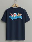 Oversize Doraemon Logo Sırt Tasarımlı Unisex T-Shirt