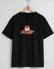 Oversize Çikolata Sepeti Hediye Göğüs Tasarımlı Unisex T-Shirt