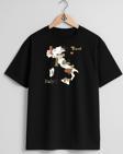 Oversize İtalya Haritası Ve Turistik Yerler Göğüs Tasarımlı Unisex T-Shirt