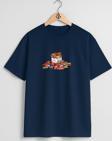 Oversize Çikolata Sepeti Hediye Göğüs Tasarımlı Unisex T-Shirt