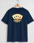Oversize Online Casino Online Gambling Göğüs Tasarımlı Unisex T-Shirt