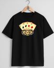 Oversize Online Casino Online Gambling Göğüs Tasarımlı Unisex T-Shirt