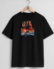 Oversize James Bond Film Series Göğüs Tasarımlı Unisex T-Shirt