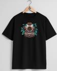 Oversize Dalgıç Diving Helmet With Plant İllustration Göğüs Tasarımlı Unisex T-Shirt