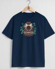 Oversize Dalgıç Diving Helmet With Plant İllustration Göğüs Tasarımlı Unisex T-Shirt