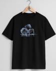 Oversize 3 Adet Buz Küpü Göğüs Tasarımlı Unisex T-Shirt