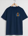 Oversize Vintage Diving Helmet Cep ve Sırt Tasarımlı Unisex T-Shirt