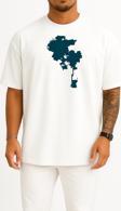 Oversize Los Angeles Şehir Haritası Göğüs Tasarımlı Unisex T-Shirt