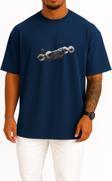 Oversize Airbus A400m Uçak Göğüs Tasarımlı Unisex T-Shirt