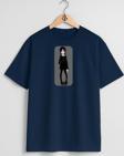 Oversize Wednesday Addams Göğüs Tasarımlı Unisex T-Shirt
