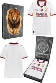 Galatasaray Orijinal 2025/26 Yeni Sezon Beyaz Forma Aslan Baskılı Hediyelik Ahşap Kutulu