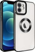 iPhone 12 Uyumlu Kamera Korumalı Logo Yeri Açık Lazer Lesim Silikon Kılıf