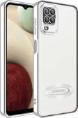 Samsung Galaxy A12 Uyumlu Kamera Korumalı Logo Yeri Açık Lazer Lesim Silikon Kılıf