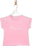 DIVA PARILTILI CROP TSHİRT Pembe