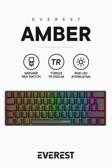 Everest Amber Type-C Bağlantılı Rgb Ledli Mekanik Gaming Oyuncu Klavye Q Red Switch