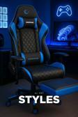 Rampage Styles Kl-R61 Mavi/Siyah Gaming Oyuncu Koltuğu