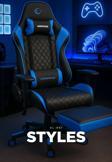 Rampage Styles Kl-R61 Mavi/Siyah Gaming Oyuncu Koltuğu