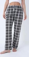Ekose Desenli Beli Lastikli Unisex Pijama Altı
